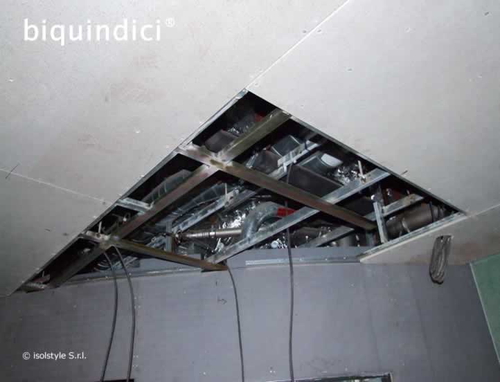 Controsoffitto realizzato con pannelli in Minerit LW