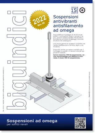 Brochure sospensioni antivibranti ad omega per soffitti navali